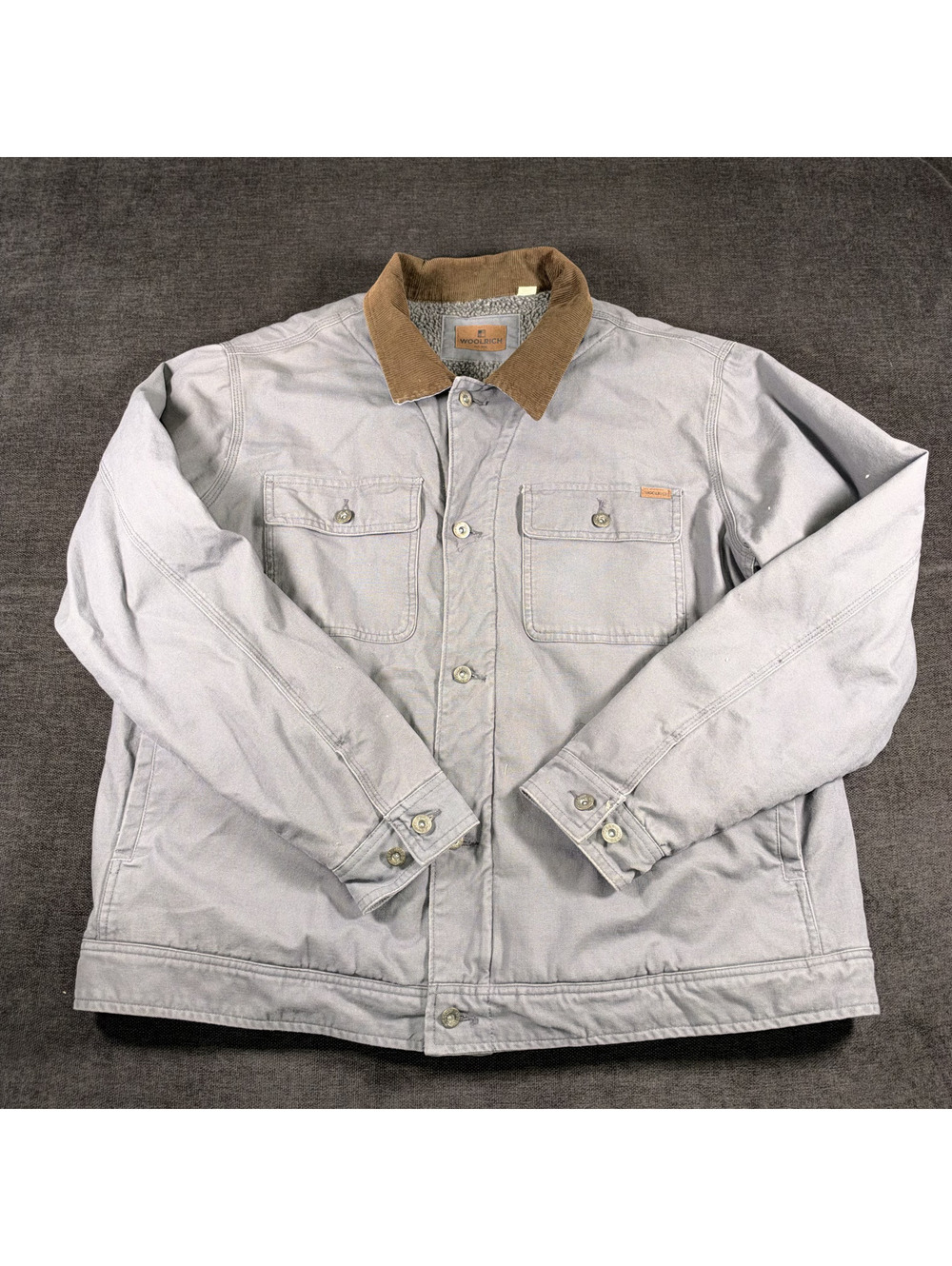 Woolrich Men’s XXL Gray Cotton Lined Jacket